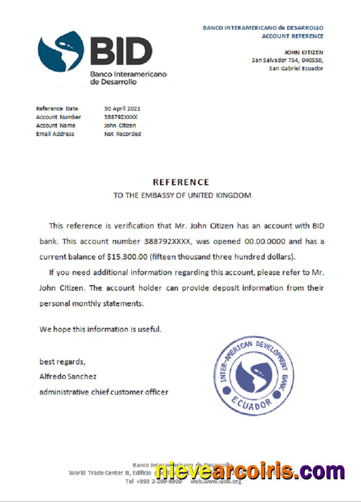 Ecuador Banco Interamericano de Desarrollo reference